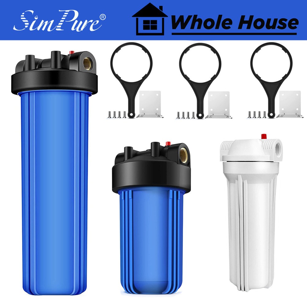 10''/ 20" x 4.5" Big Blue Water Filter Housing For Whole House RO /Water Softner