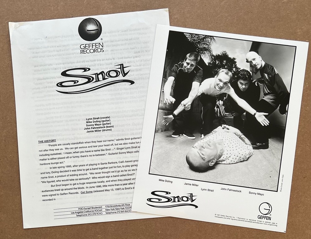 Snot – Get Some RARE promo press kit ‘97