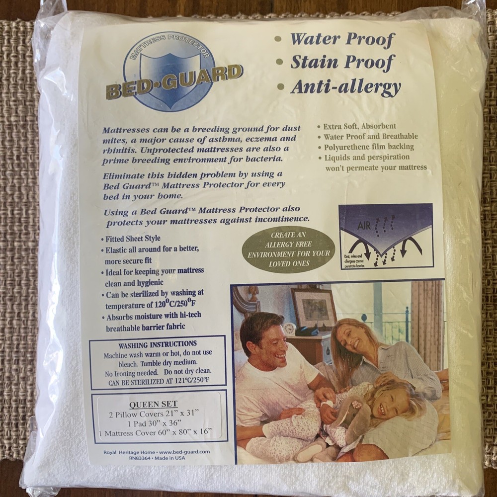 Royal Heritage Mattress Protector Bed-Guard Queen Set