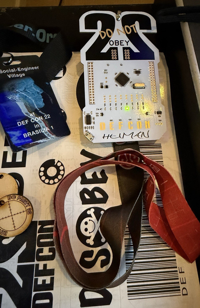 Defcon 22 (2014) Badge, Lanyard and complete conference program