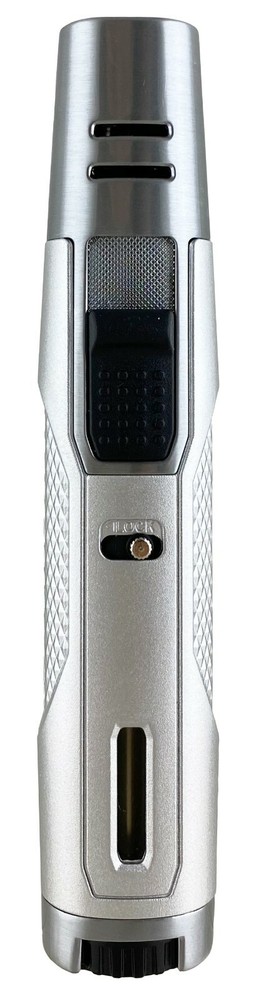 2 Pack Double V Torch Jet Flame Refillable Butane Adjustable Cigar Lighter SLBK