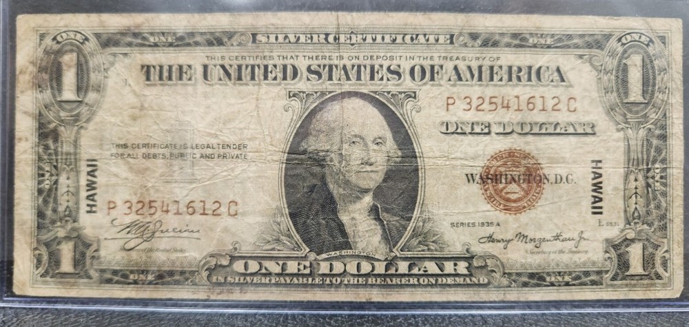 1935 A $1 Silver Certificate Hawaii Note #1114