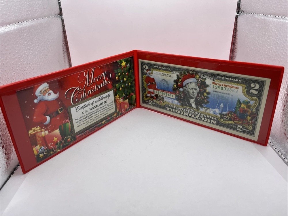 2017 Colorized ‘Merry Christmas’ $2 Bank Note