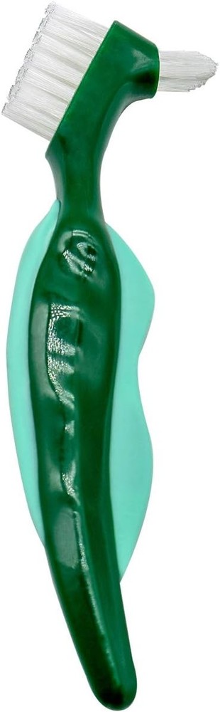 Premium Hard Denture Brush, Multi-Layered Bristles & Portable Double Sided...