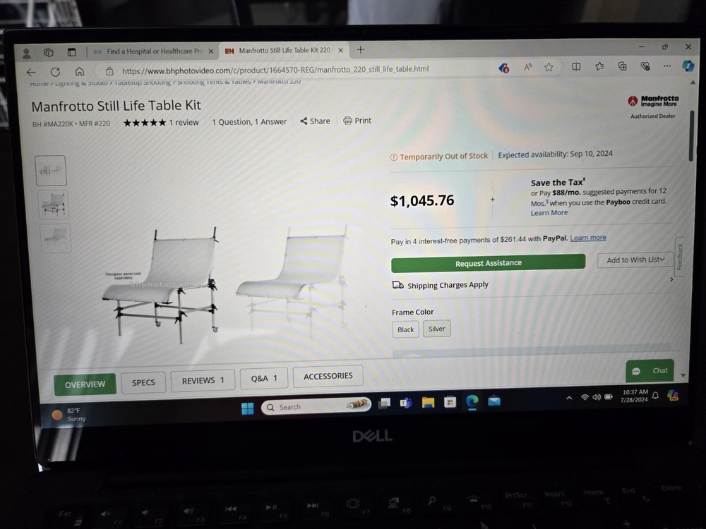 Manfrotto Still Life Shooting Table