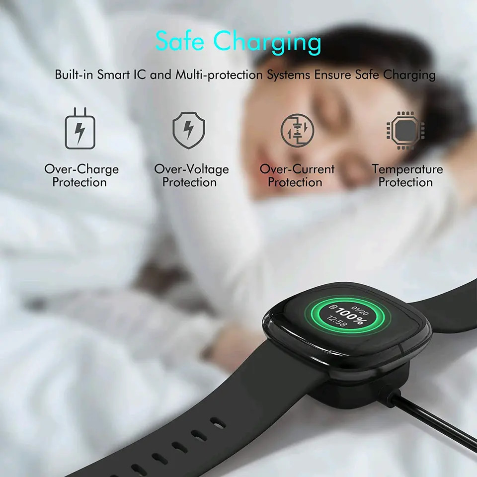 Wireless Charger For Fitbit Sense/Versa 3 Watch USB Fast Charging Dock Cable US
