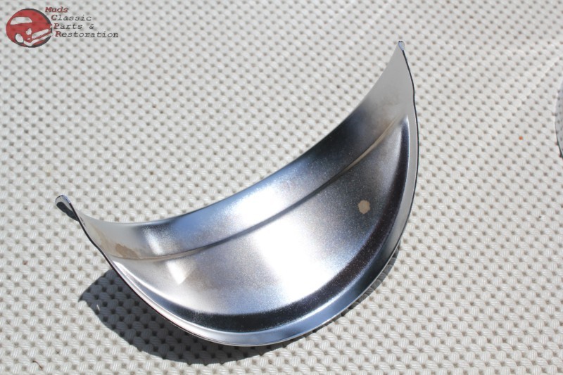 5" Custom Headlight Headlamp Visors Chrome 4 Half Moons and 4 Visors