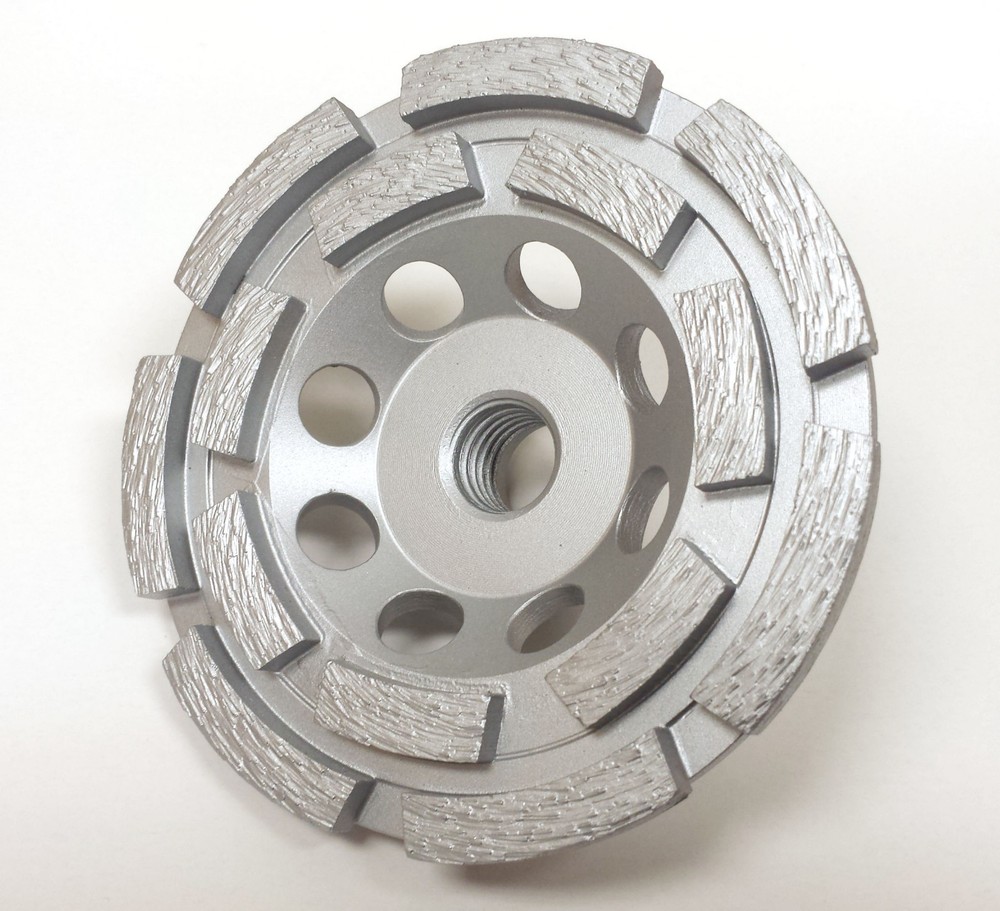 4PK 4” Double Row Pro Diamond Grinding Cup Wheel 14 Segments- PREMIUM QUALITY