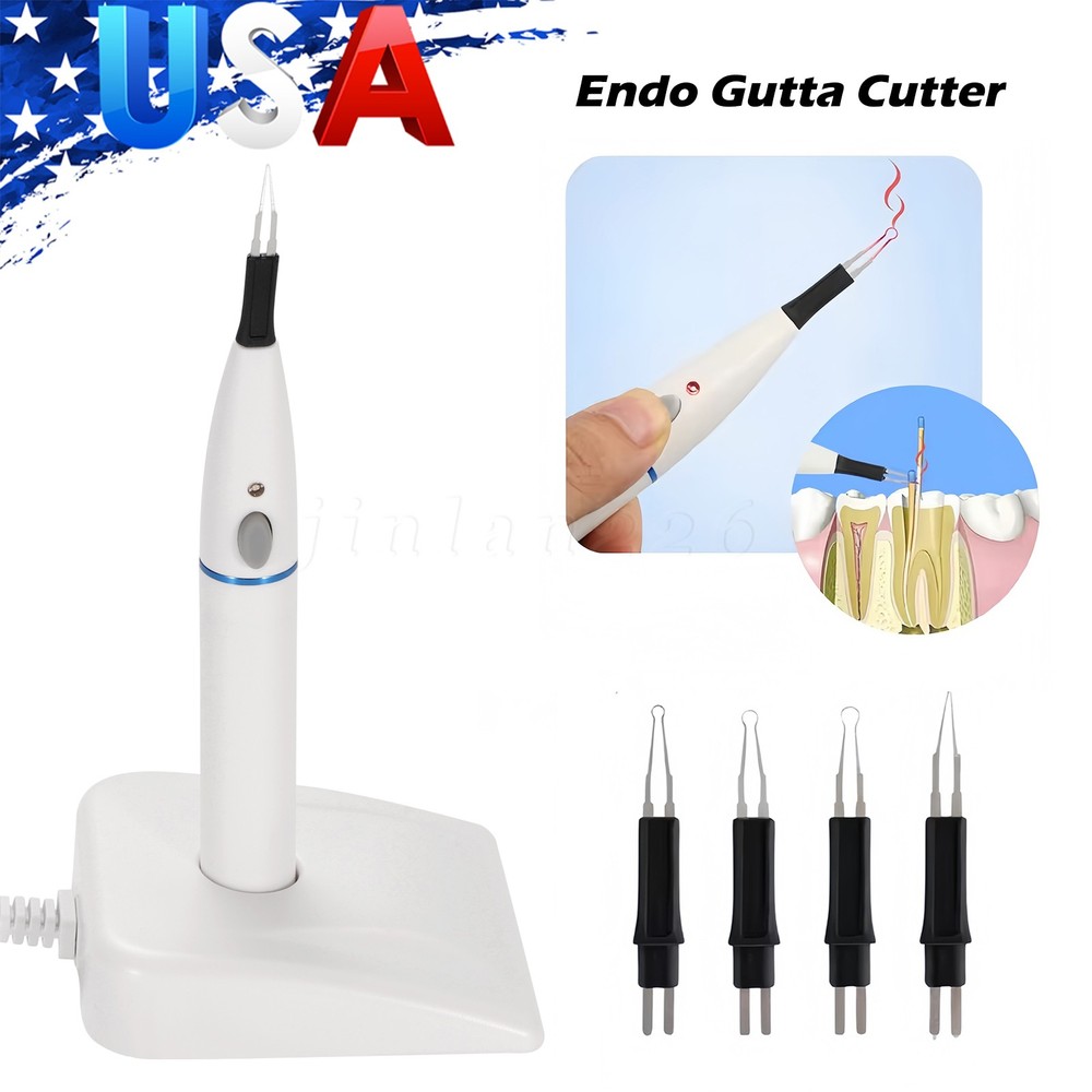 Dental Gutta Percha-points Cutter Teeth Tooth Gum Cutting Machine with 4 Tips US