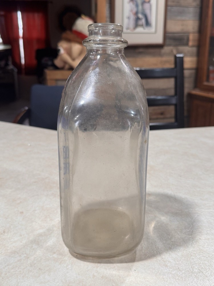 vintage glass spring water bottle