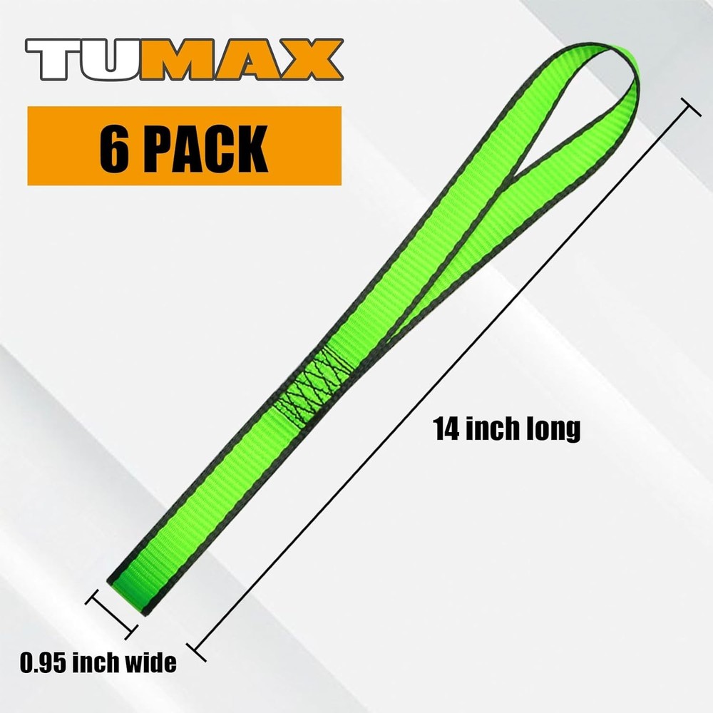Soft Loop Tie down Straps - 1.5 X 18 Inches, 8800Lbs Breaking Strength, Soft Loo