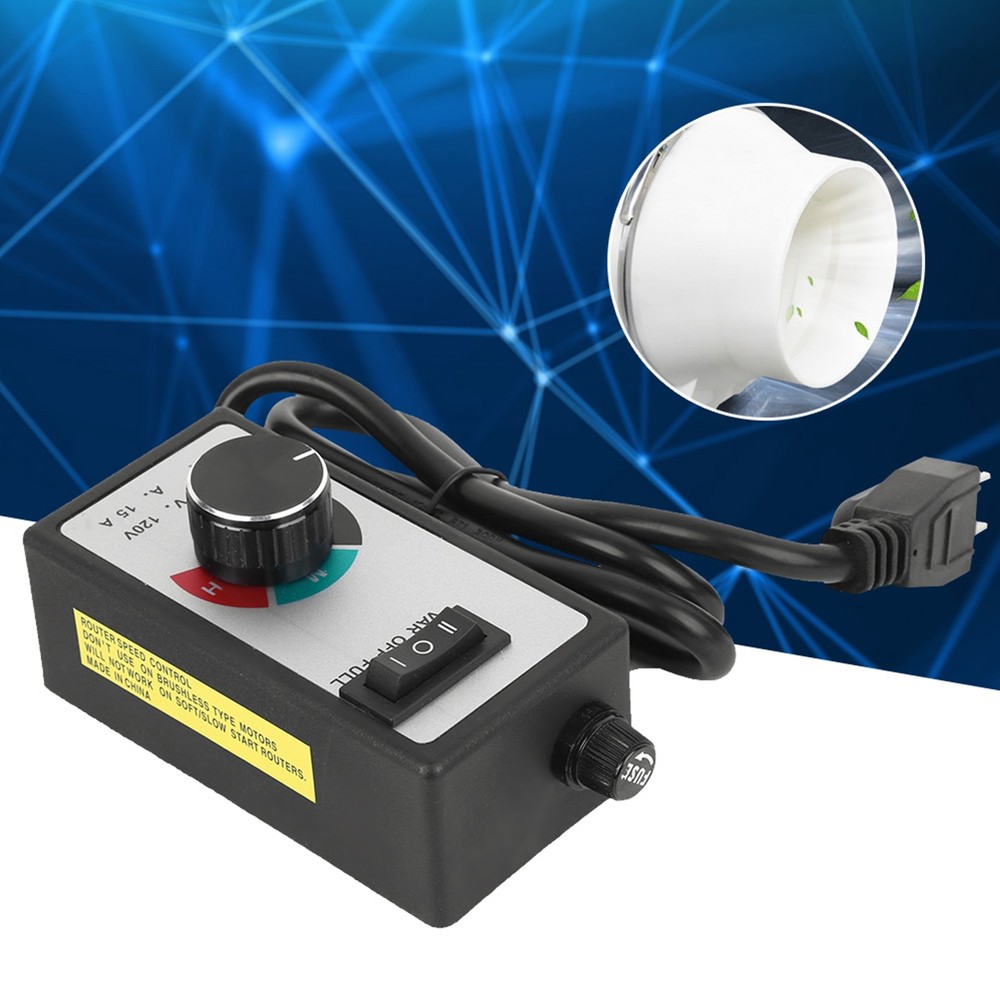 Variable Fan Speed Controller 1800W For Hydroponic Inline Fan Exhaust US Plug