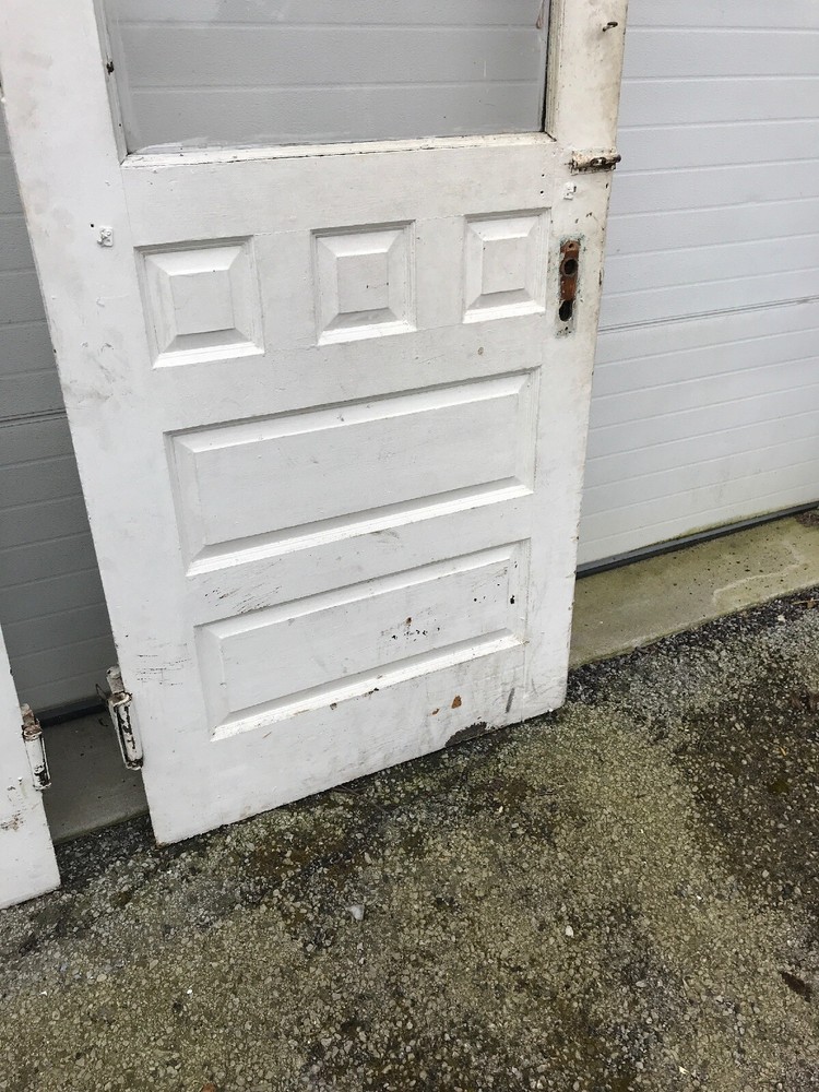 MAR Back Pair Antique Pine Raised Panel Double Doors 65 X 92.5