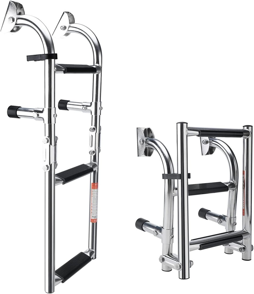 Stainless Steel 3 Step Folding Boat Ladder