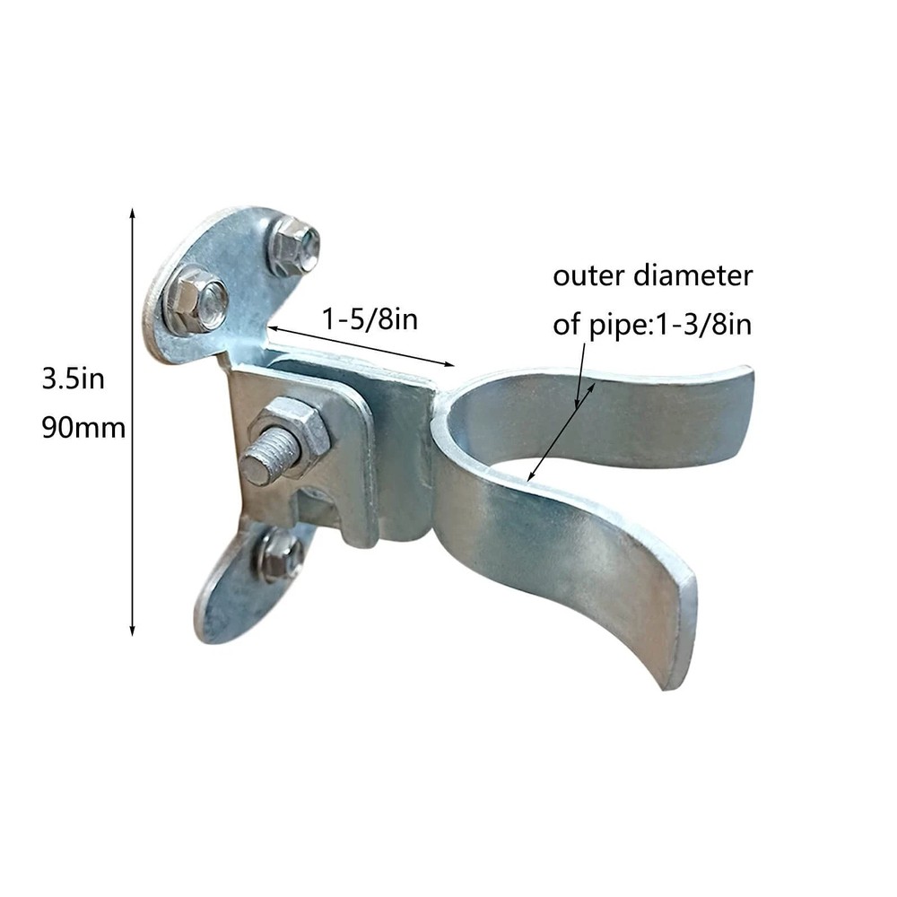 1-3/8" Flat Back Wall Mount Fork Gate Latch - Gate Latch Hardware with Screws or