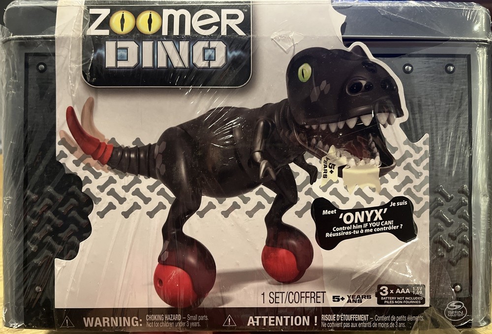 Zoomer Dino Black Onyx T Rex Remote Control Interactive Robot SpinMaster. SEALED