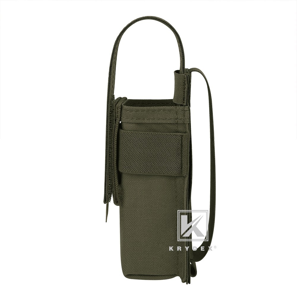 KRYDEX Tactical Flashlight Holster Low Profile Pouch Green MOLLE&Belt System