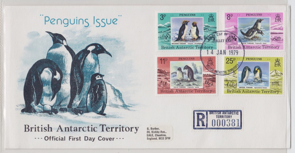 BRITISH ANTARCTIC TERRITORY 1979, PENGUINS, NICE FDC