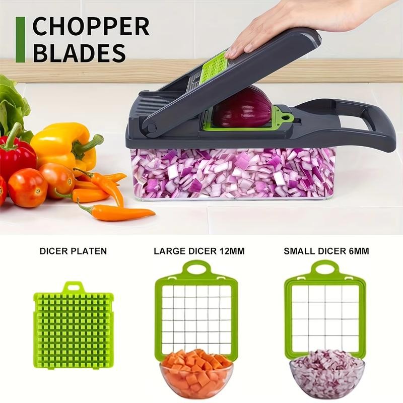 Household Multi-function Chopper Slicing Shredding and Dicing Fast Chopper 14pc