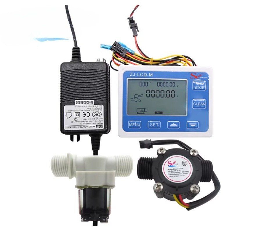 Flow Quantity Controller 4-Digit Display Flow Meter Automatic
