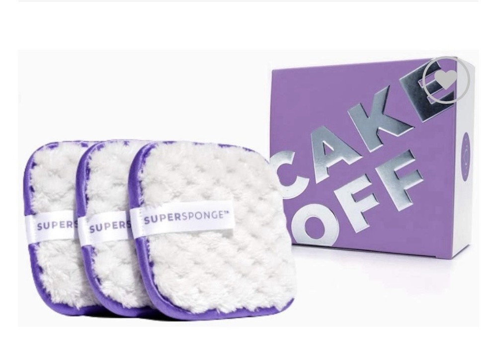 NIB💜CAKE OFF 3 PC REUSABLE MAKE UP REMOVING PADS💜DOUBLE SIDED💜200 WASHES