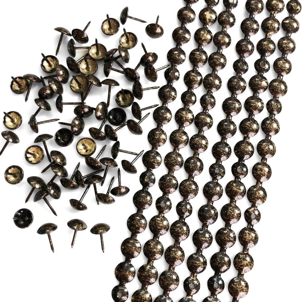 Antique Upholstery Tacks Strips, 10m Box