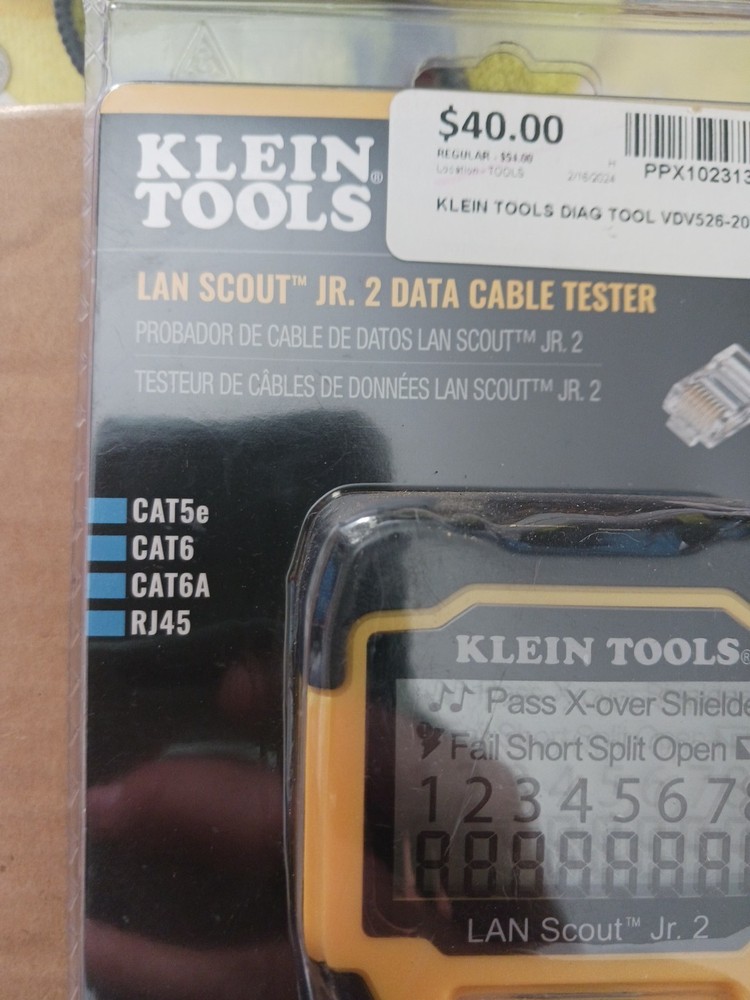 Klein Tools LAN Scout Jr. 2 Data Cable Tester VDV526-200 3544