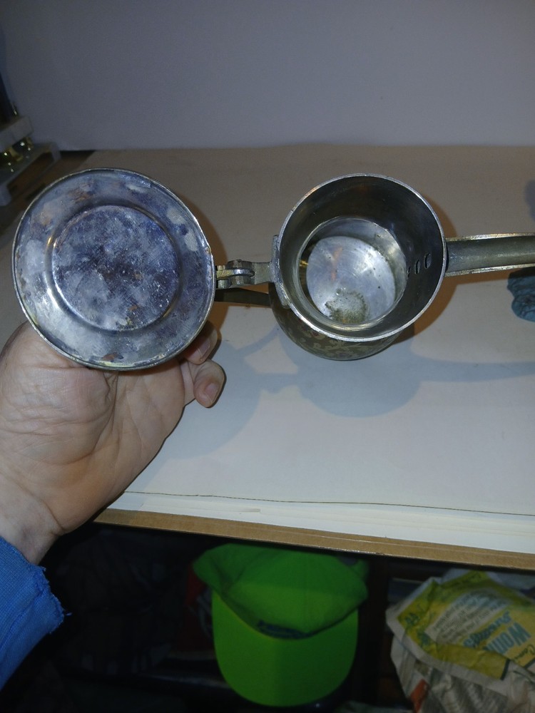 ANTIQUE MIDDLE EASTERN COFFEE/ TEAPOT BRASS/POSSIBLY SILVER