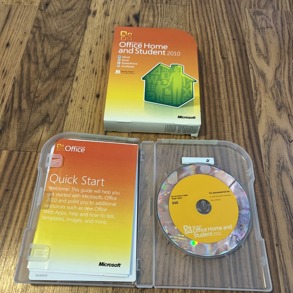Microsoft Office 2010 Home and Student w/ Product Key & Original Packaging
