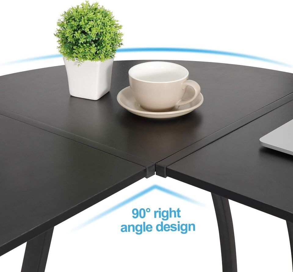 58" L Shaped Computer Desk L Shaped Corner Desk Laptop Study Writing Table