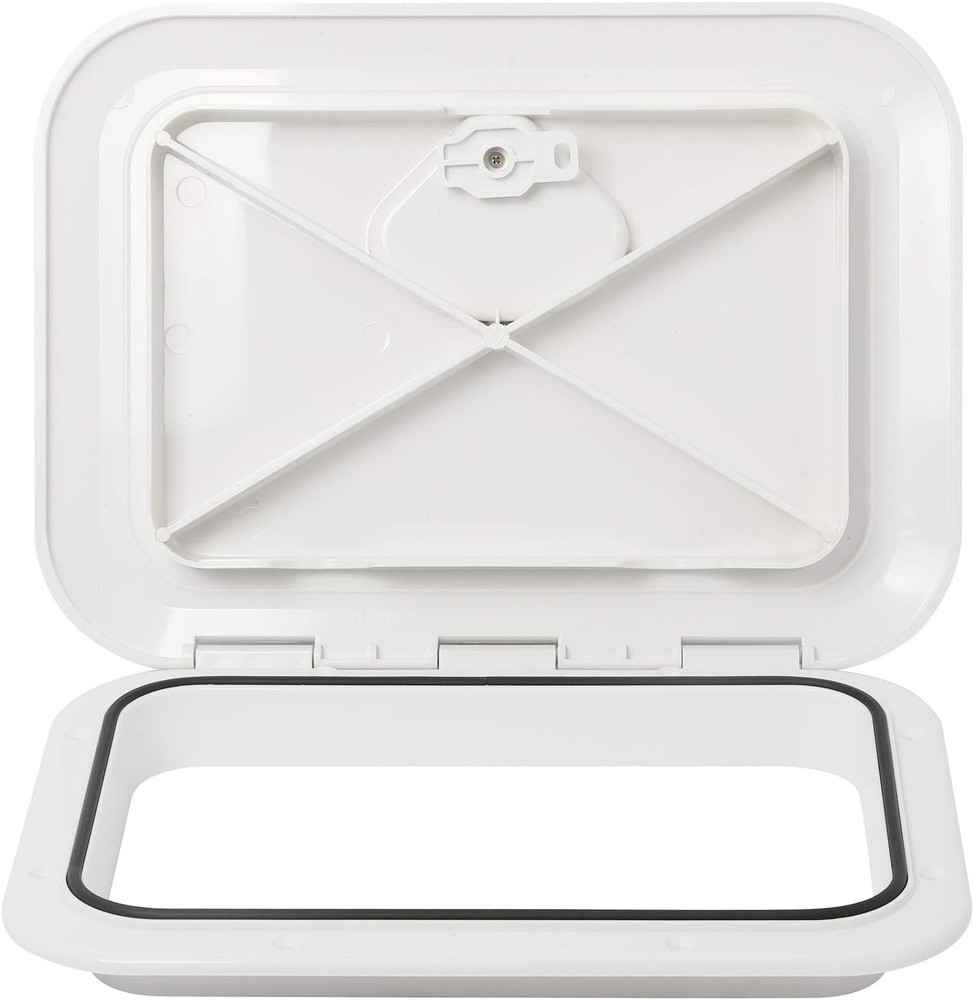 White Marine Deck Access Hatch 10-5/8" X 14-3/4" Rectangle Boat Hatch & Lid