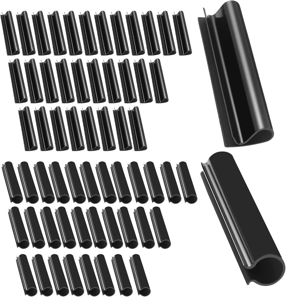 60Pcs Winter Pool Cover Clips 4.7 x 1.2 x 0.63 inch, Black-60 pcs cover clips
