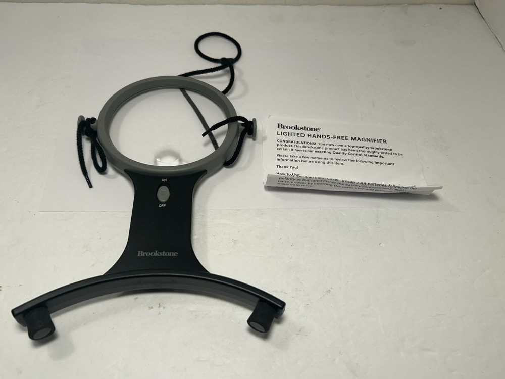 Brookstone Lighted Hands Free Magnifier