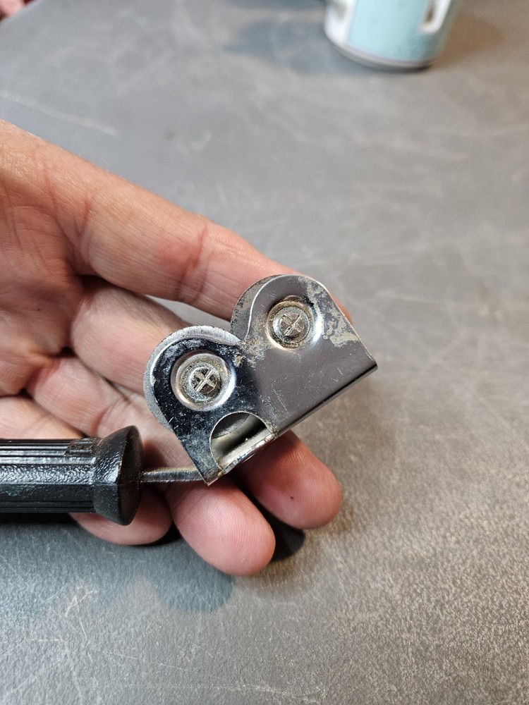 Vintage EKCO Pull through Knife Sharpene, Black Plastic Handle, Handheld