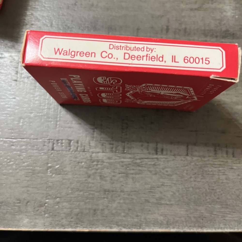Stud Playing Card Red Deck Poker Size Linen Finish Distribute Walgreens Complete