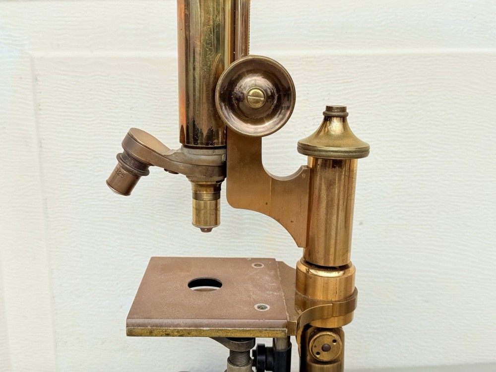 Antique E. Leitz Wetzlar Brass Microscope No. 54934