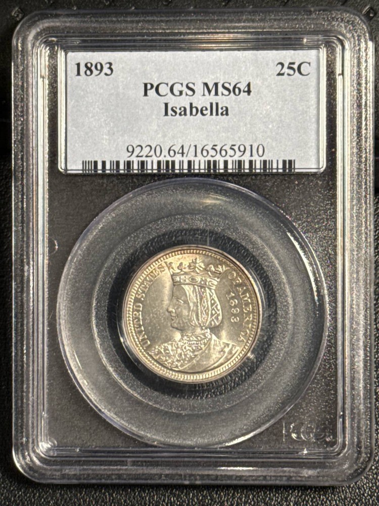 1893 Isabella Quarter PCGS MS-64