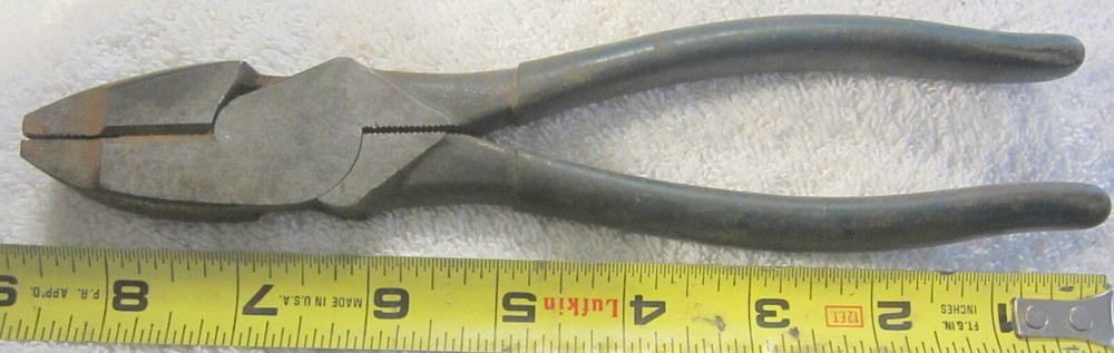 8.5" Tool Unbranded High Leverage Side Cutting Pliers,VTG tool,linemans