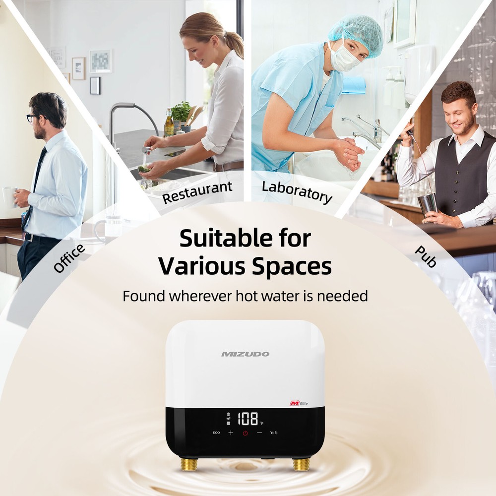 Used 3500W Electric Tankless Water Heater Instant Hot Water, 120V Dn-Demand