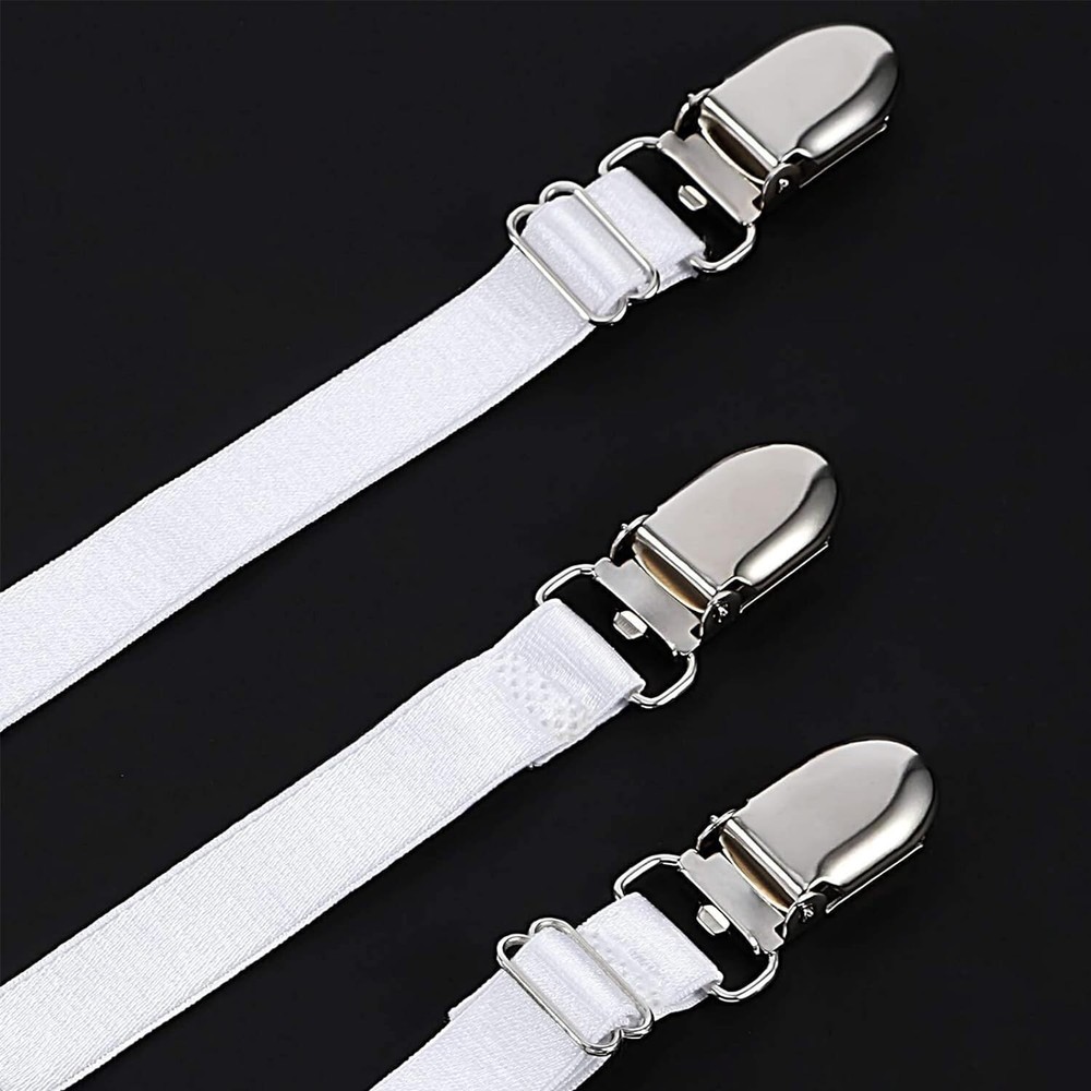 24 Pcs Bed Sheet Heavy Duty Adjustable Sheet Straps Elastic Fitted Sheet Hold...