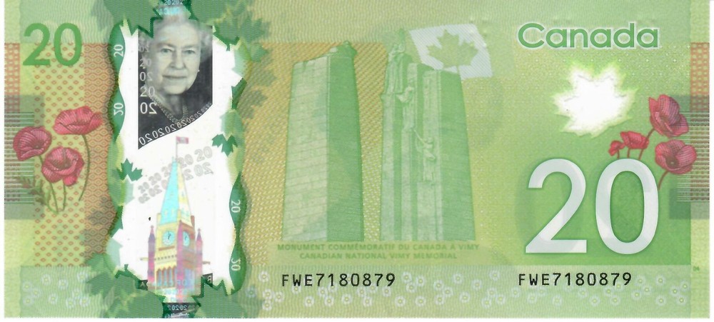 20 Dollars Canada Banknot Issues 2012