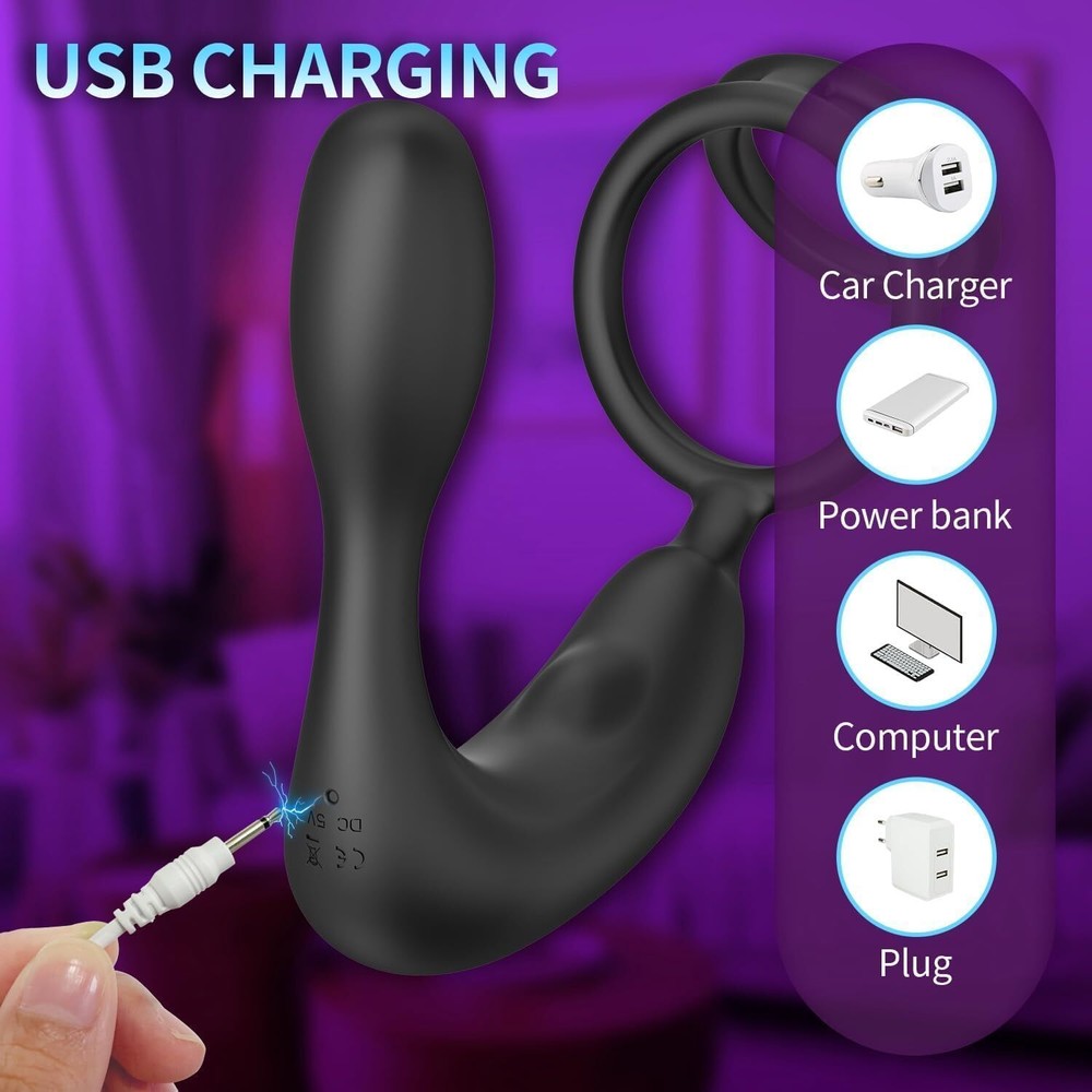Prostatic Stimulor Dual Motor Massager Multiple Modes Mini Shock for Men