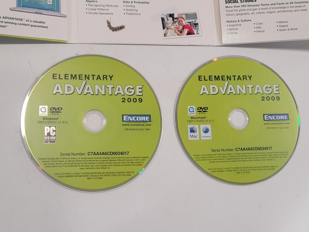 Elementary Advantage 2009 PC CD-ROM - Windows & Mac, Learning, 2 Discs