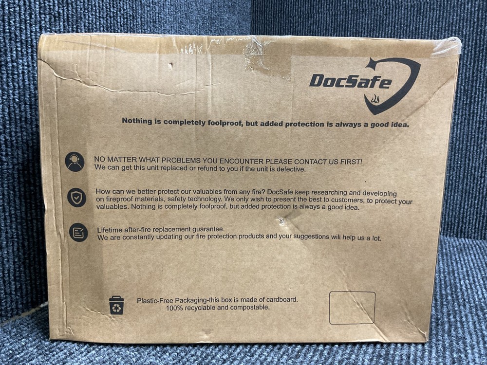 DocSafe fire & water proof document organizer / lock box (BLUE)