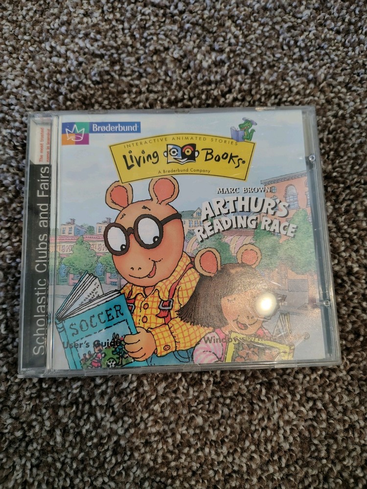 Arthur’s Reading Race Windows CD-Rom 1996 Living Books PC Computer Game - MINT