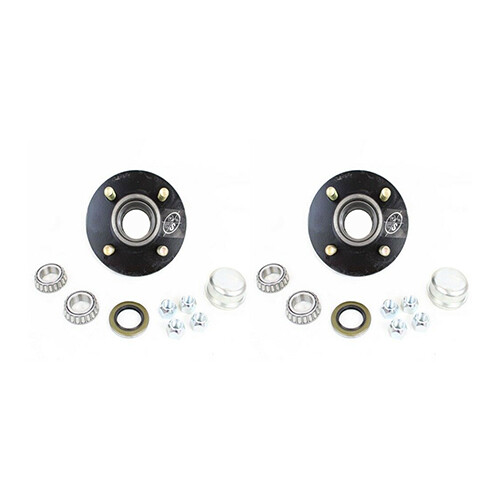 2-PACK Trailer Idler Hub Kit 4 on 4" for 2,000 lbs Axle