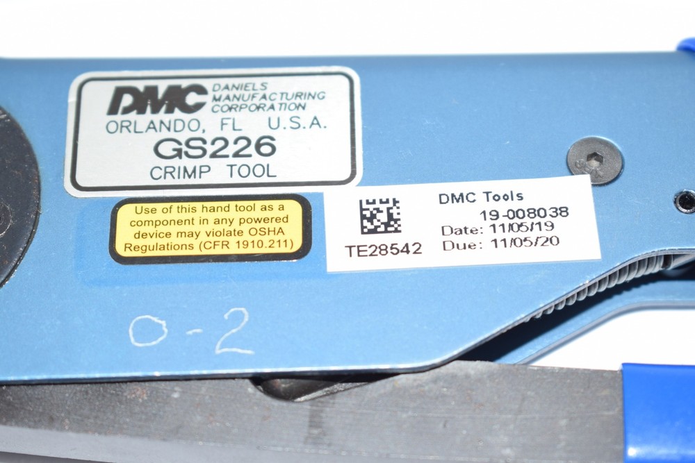 Daniels Manufacturing DMC Tools GS226 Crimpers / Crimping Tools CRIMP TOOL - CIR