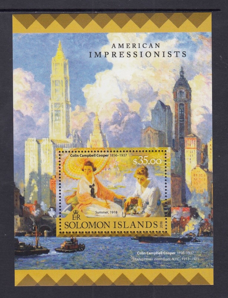 Solomon Islands: MUH Mini Sheet: 2016 $35 American Impressionists