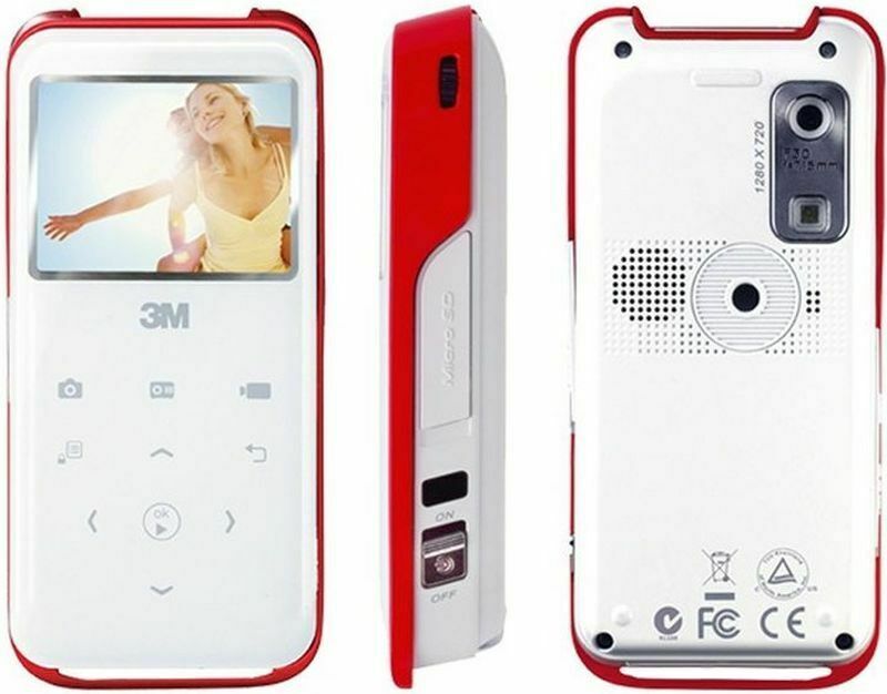 3M SHOOT & SHARE CAMCORDER PROJECTOR CP45R  Red Accent