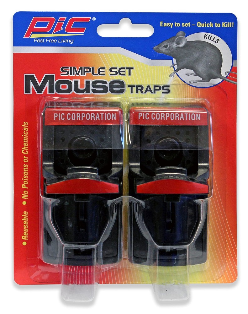 PIC Plastic Mouse Snap Trap Parent (6 Traps)
